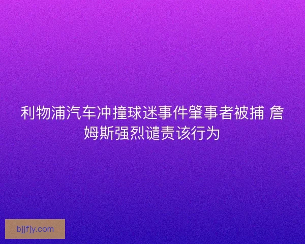 利物浦汽车冲撞球迷事件肇事者被捕 詹姆斯强烈谴责该行为